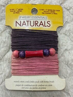 Jewelry Essentials Naturals Waxed Cotton Cord Combo Pack